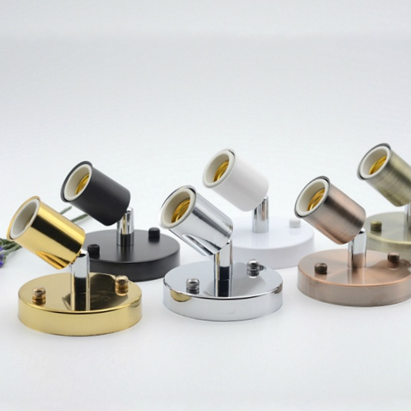 Adjustable Ceramic Core E26/E27 Lamp Holder with 100mm Ceiling Rose 