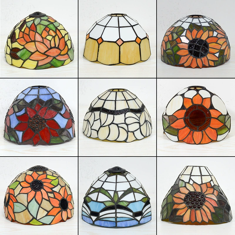 Colorful Vintage Glass Lampshade for Wall Lamp Hanging Lamp Table Lamp
