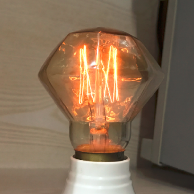 D60 Diamond-shaped Edison Bulb for Indoor Decor Lighting