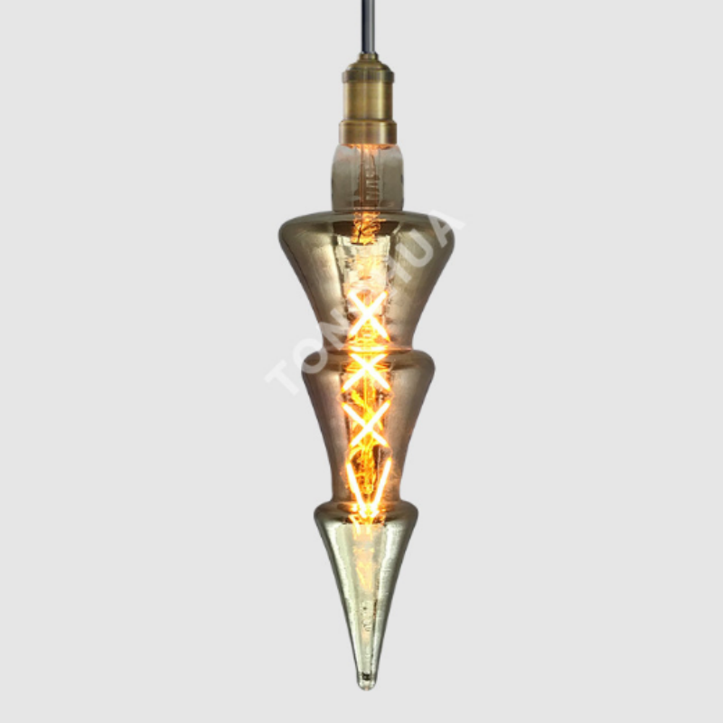 Glass X-Shaped Filament Vintage Decorative Lamp for Holiday Home Bar Decor Big Size Christmas Tree Bulb