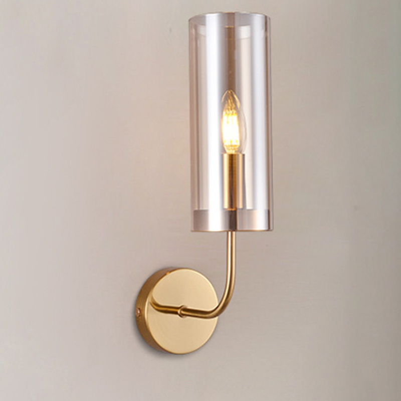 Retro Creative Unique Glass Candle Wall Lamp for Hotel Restaurant Home Decor