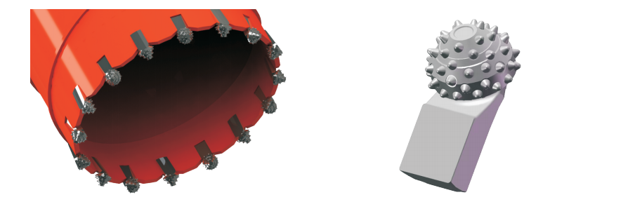 CORE BARREL WITH ROLLER BITS details