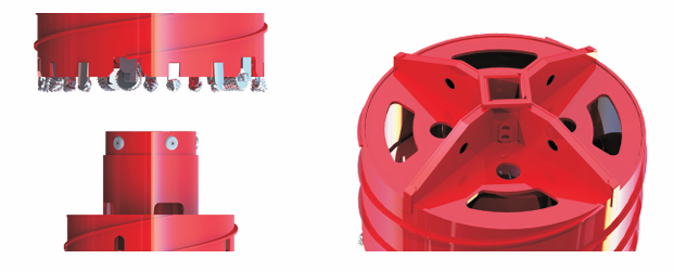 Downward guide positive reaming barrel drill manufacture