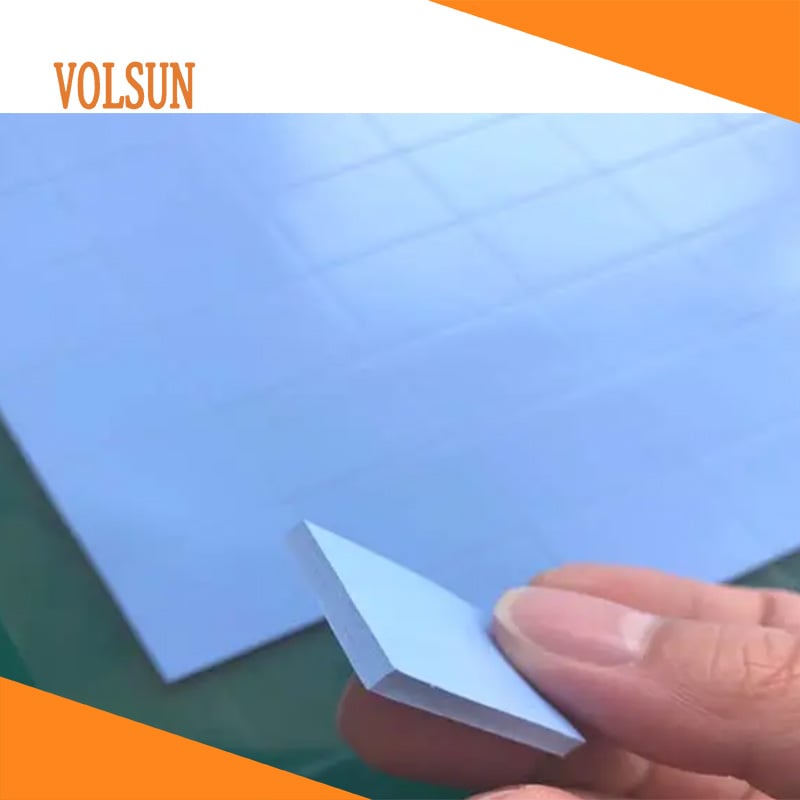 The silicone material provides a protective barrier between components and heatsinks, preventing damage from thermal shocks.