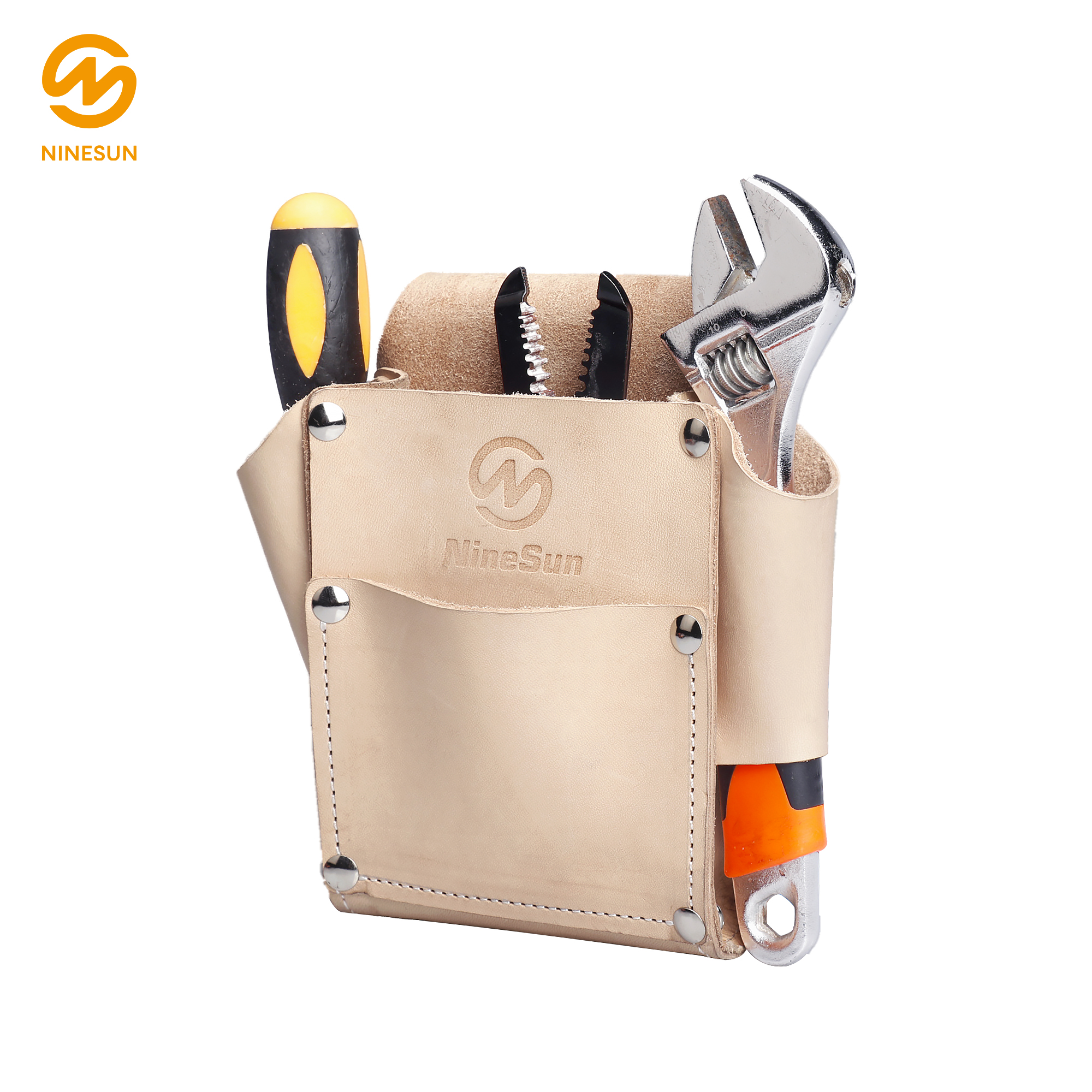 Support d'outils TH-302-LE-BE en cuir beige