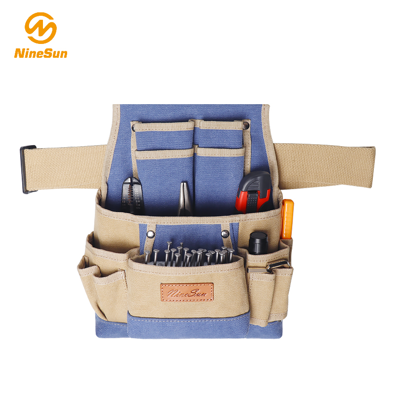 Tool Belt Bag BB-205-CV-BN.BU in Canvas Brown Blue