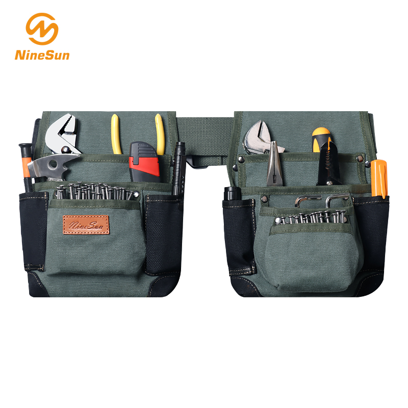 Sac de ceinture à outils BB-202-CV-KH en toile kaki