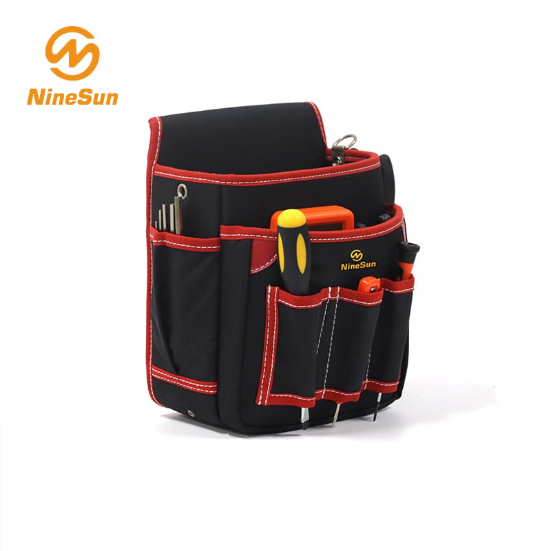 BB-109-NL-BK.RD Sac à ceinture d'outils en nylon noir/rouge