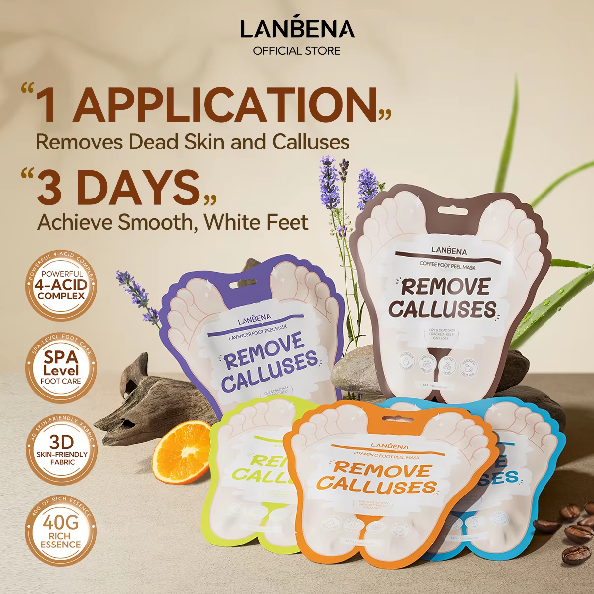 How do peeling foot masks work to remove dead skin cells?