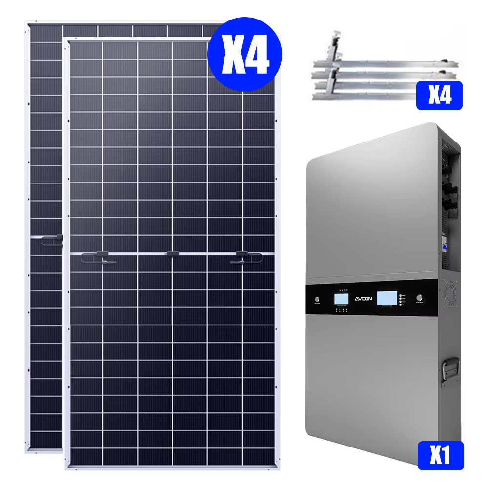 Avcon Off Grid Solar System Solar Panels With Battery and Inverter Balcony Solar Kit Solar Panel for Balcony Solar Storage
