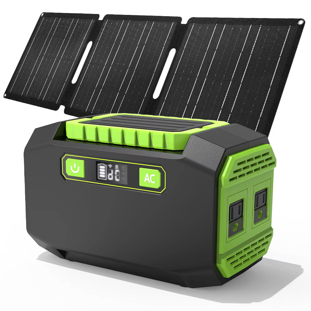 AU Plug Type Solar Power Generator Home MPPT  Portable External Battery Renewable Energy Source with Foldable Solar Panel