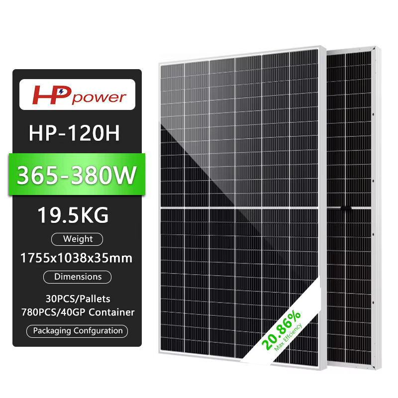 Huaping Solar Energy 380W Roof Solar Panel Monocrystalline Home Solar Energy System