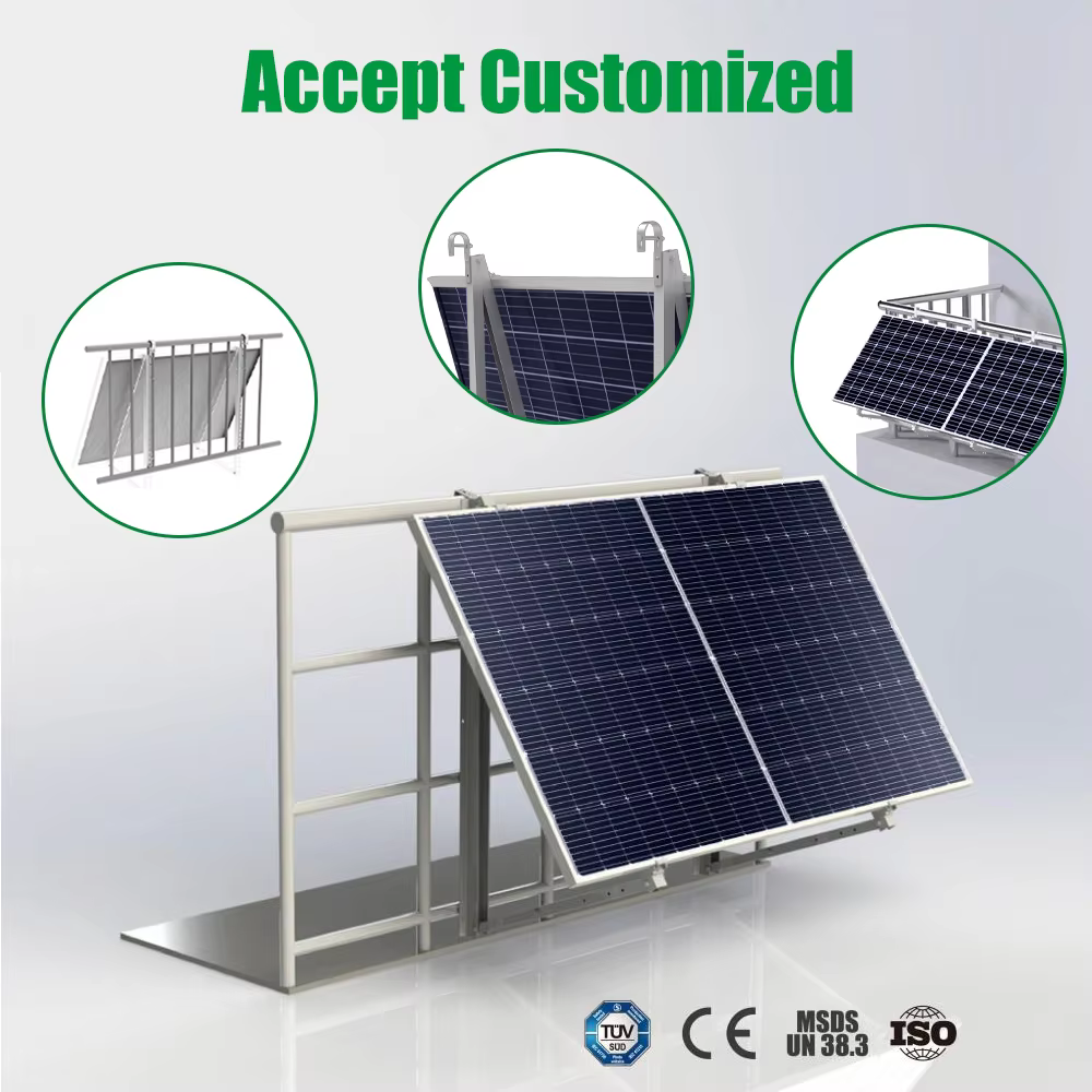 24 Hours Grid Solar Energy Storage System 15kwh Balcony Solar Panels 1200W Residential for Balkonkraftwerk with MPPT Controller