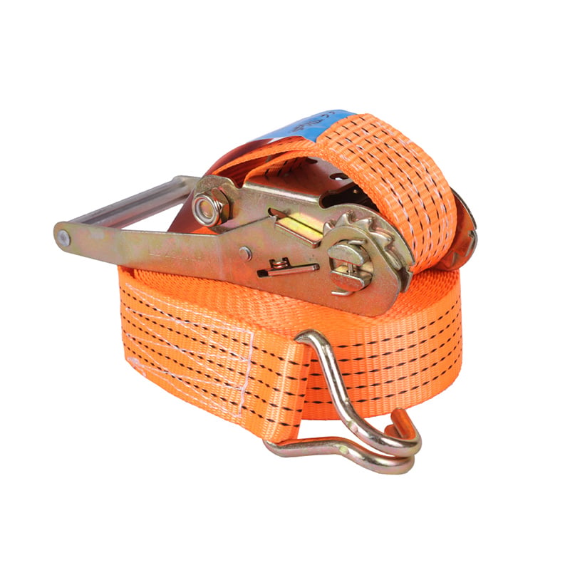 2 Inch x 6M Ratchet Tie Down Straps 2000kg Lashing Capacity 50mm Polyester Webbing Cargo Lashing Belt for Truck Van Trailer