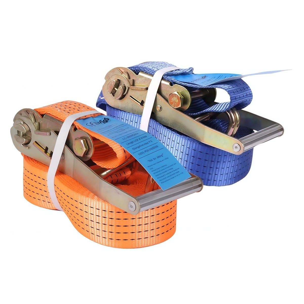 Factory Custom 50mm 2000kg Cargo Belt Spanzet Heavy Duty Double J Hook Retractable Ratchet Tie Down Lashing Straps for Truck