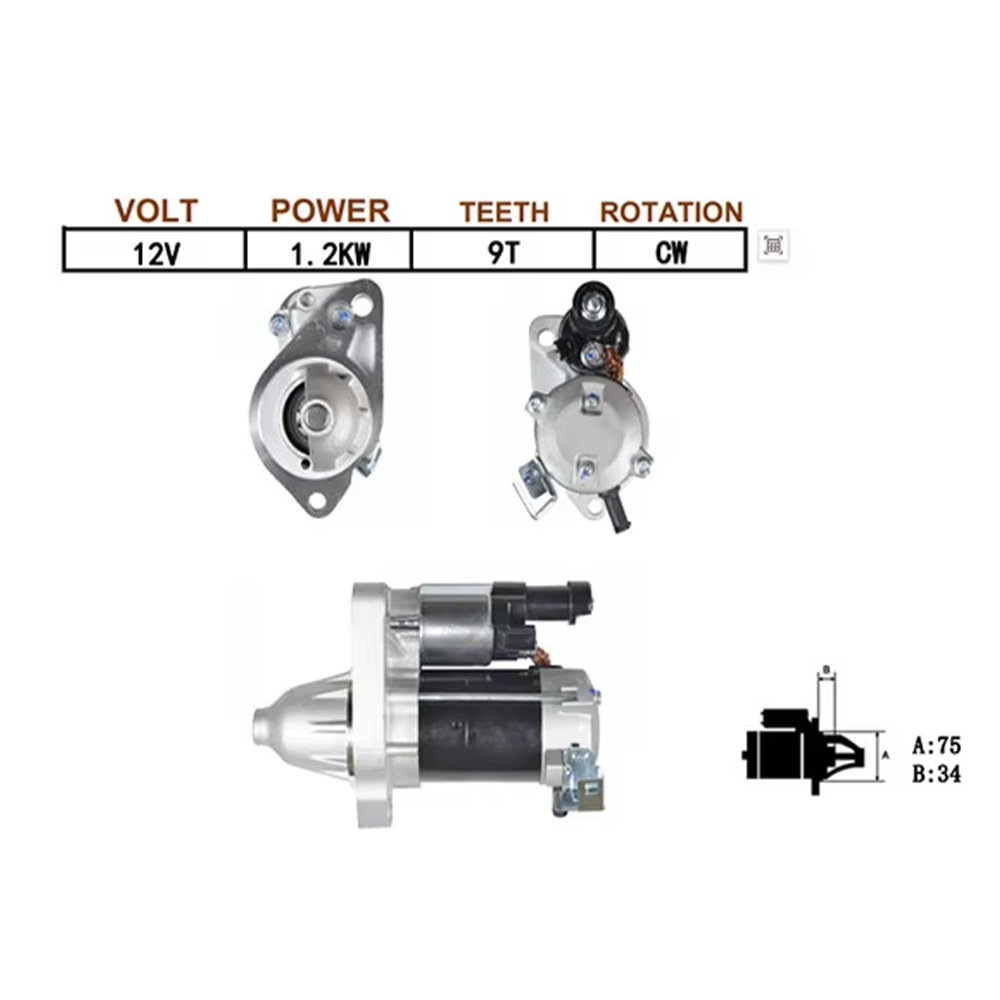 Top Quality and Good Price Auto Electrical Systems OE 31200-RZP-E01 New Starter Motor