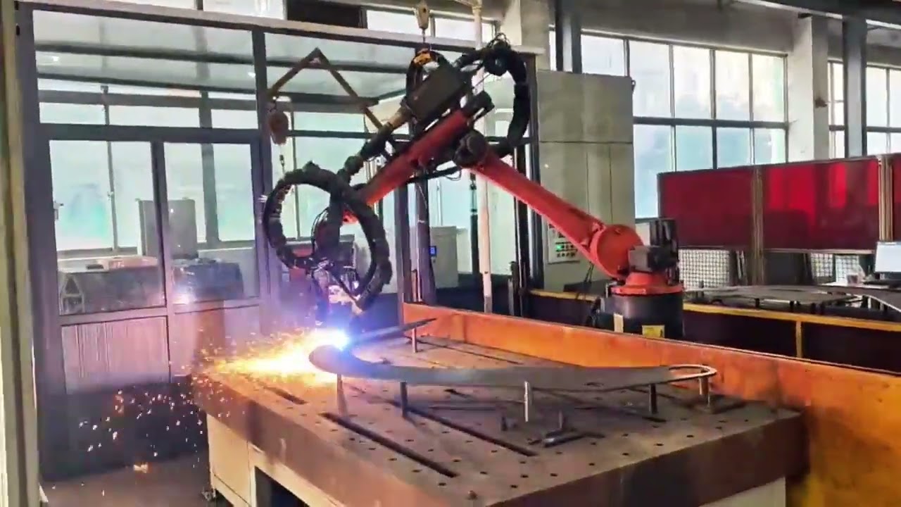 Intelligen Robot Flame Plasma Bevel Cutting Station, no need code propramme.