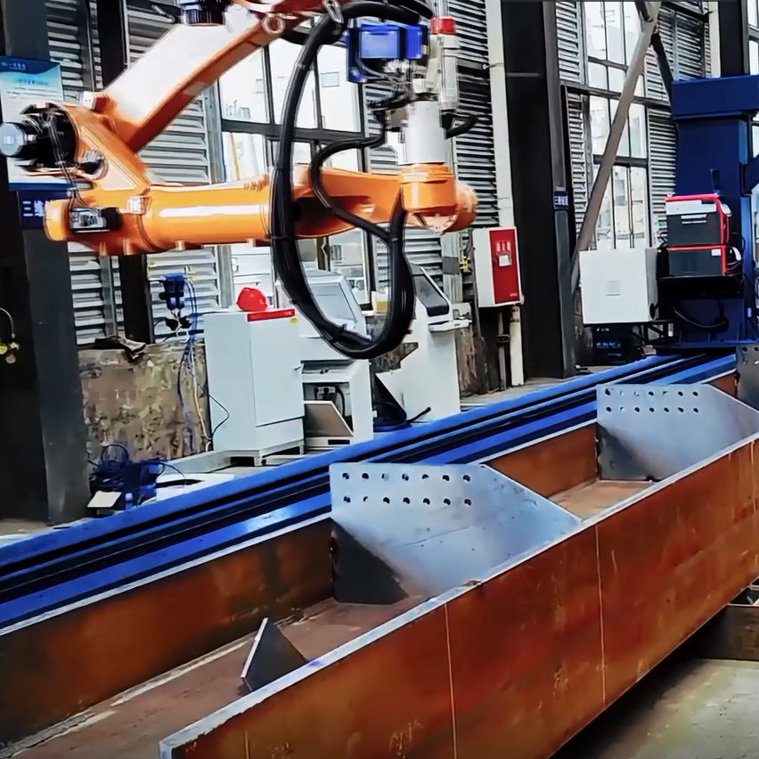 Steel structure I-beam welding