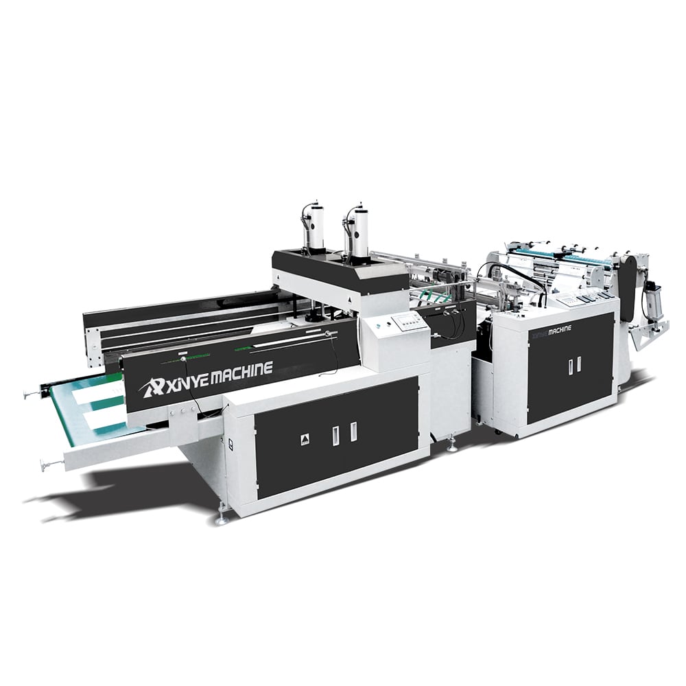 Full Automatic Double Lines High Speed Plastic T-shirt Bag Making Machine