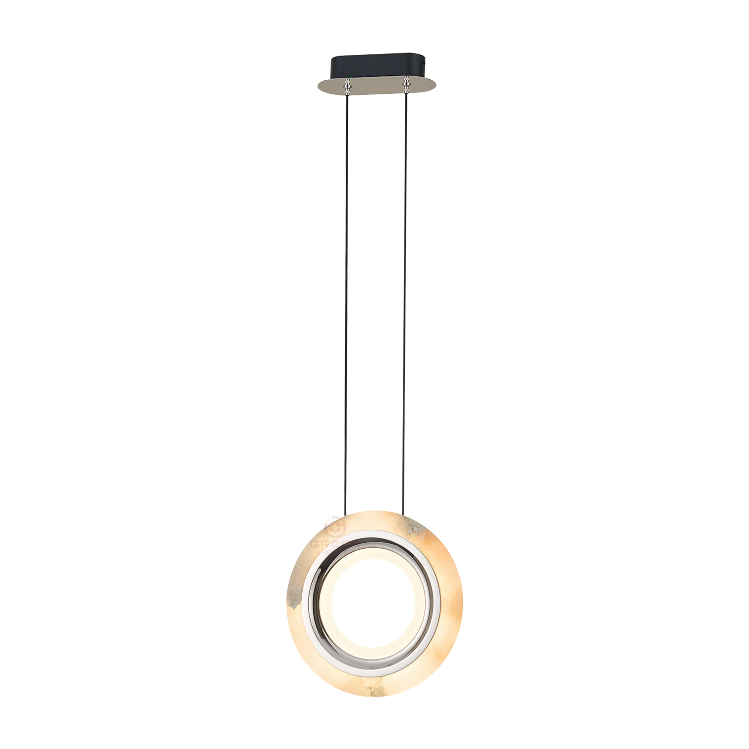 Suspension LED minimaliste en forme d'anneau, avec texture naturelle en jade, cadre métallique or chaud et système de suspension noir, suspension murale monopoint 220 V pour îlot de cuisine, salle à manger et salon