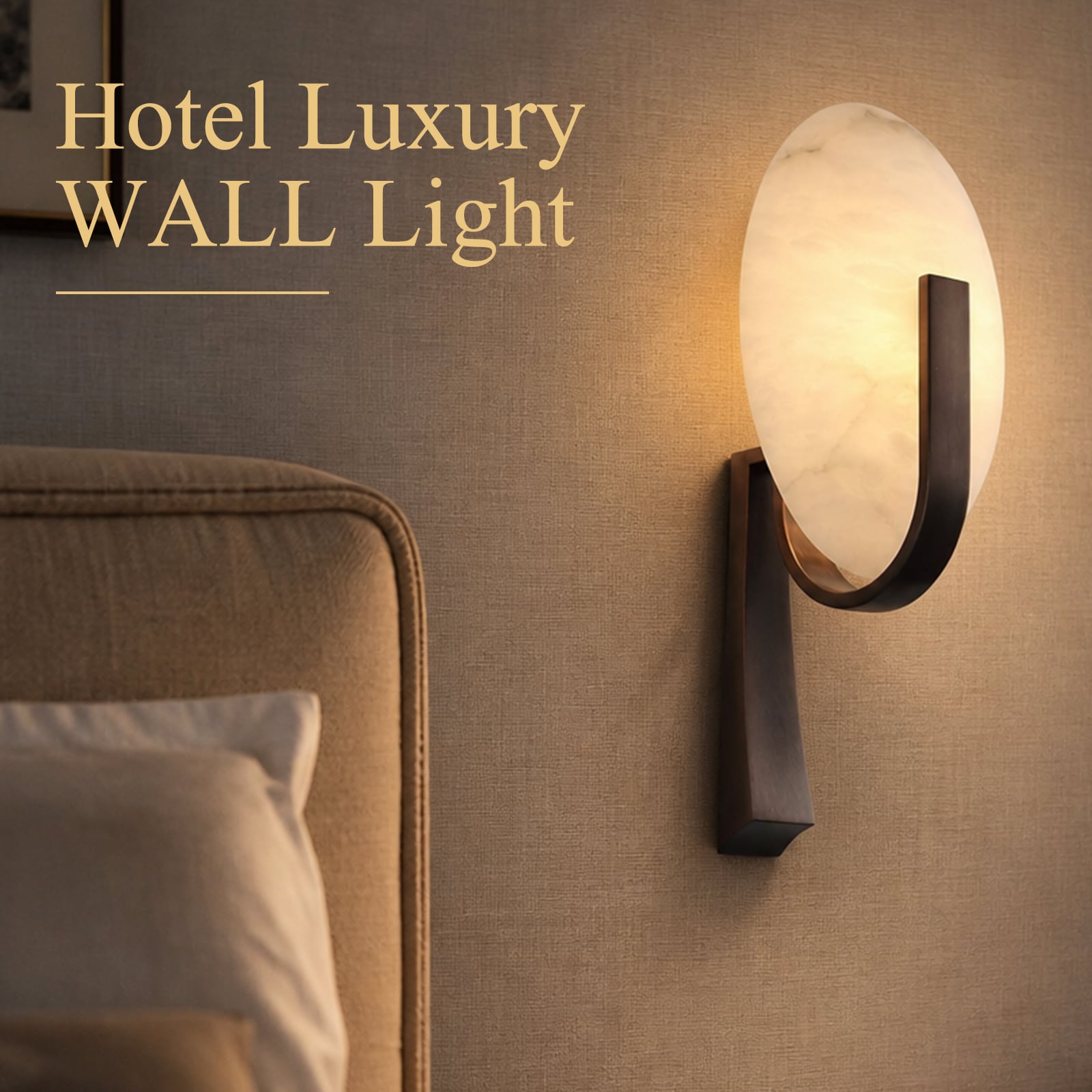 Modern Oval Wall Sconce  Warm Accent Wall Light for Living Room and Hallway