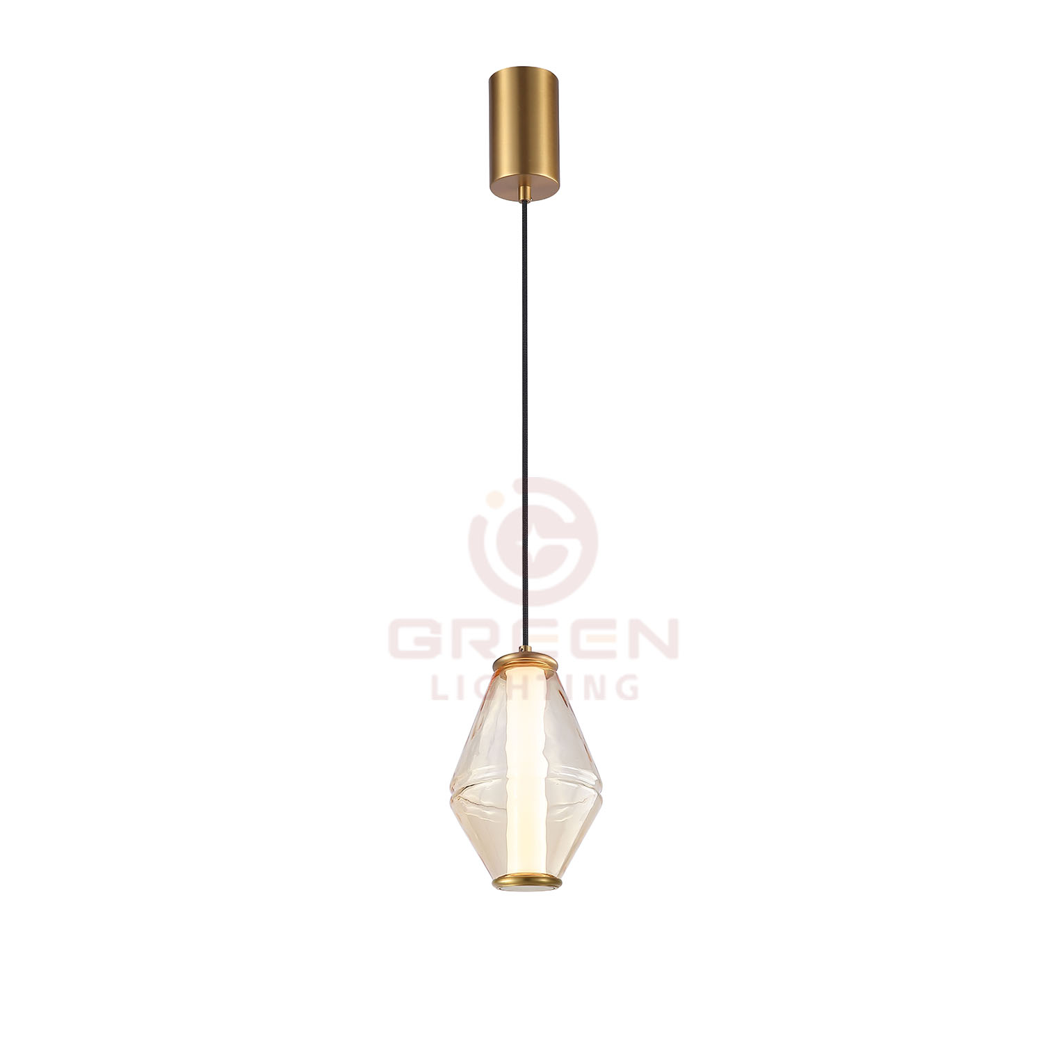 Suspension unique moderne et minimaliste en verre géométrique à facettes, plafonnier en laiton doré avec abat-jour en verre texturé soufflé à la main, suspension 220 V pour îlot de cuisine, salle à manger et salon