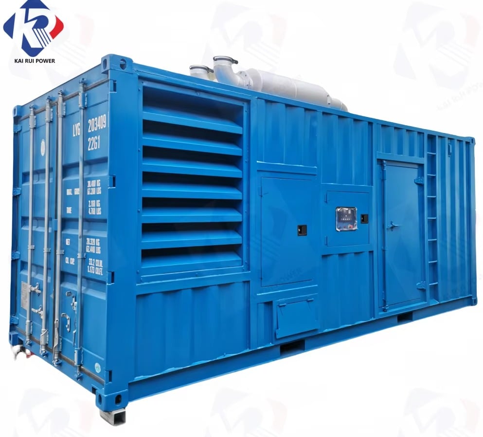 KR hot selling 728KW 910KVA generator silencer box power plants diesel generator set details