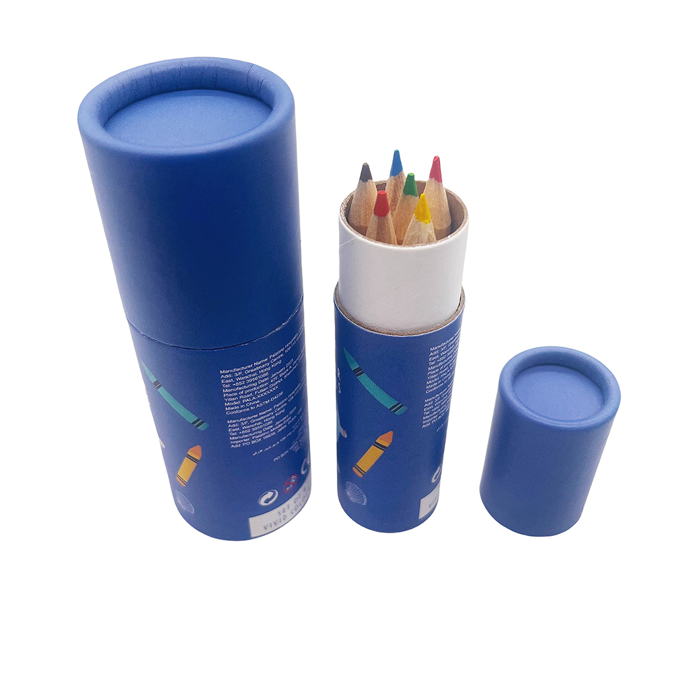 Biodegradable Craft Paper Packaging Custom Logo Student Stationery Kraft Pencil Paper Tube
