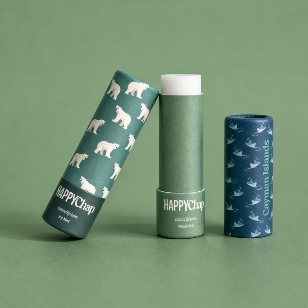 Biodegradable Compostable Paper Tube Lip Balm Packaging Zero Plastic Sustainable Beauty Cylinder Container