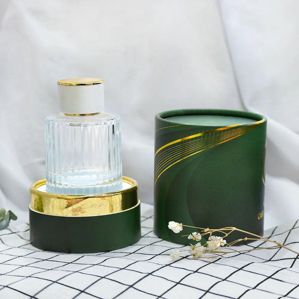 Biodegradable Packaging Tube Cardboard Paper Tubes for Perfume Cosmetic Essential Oil Bottle 
