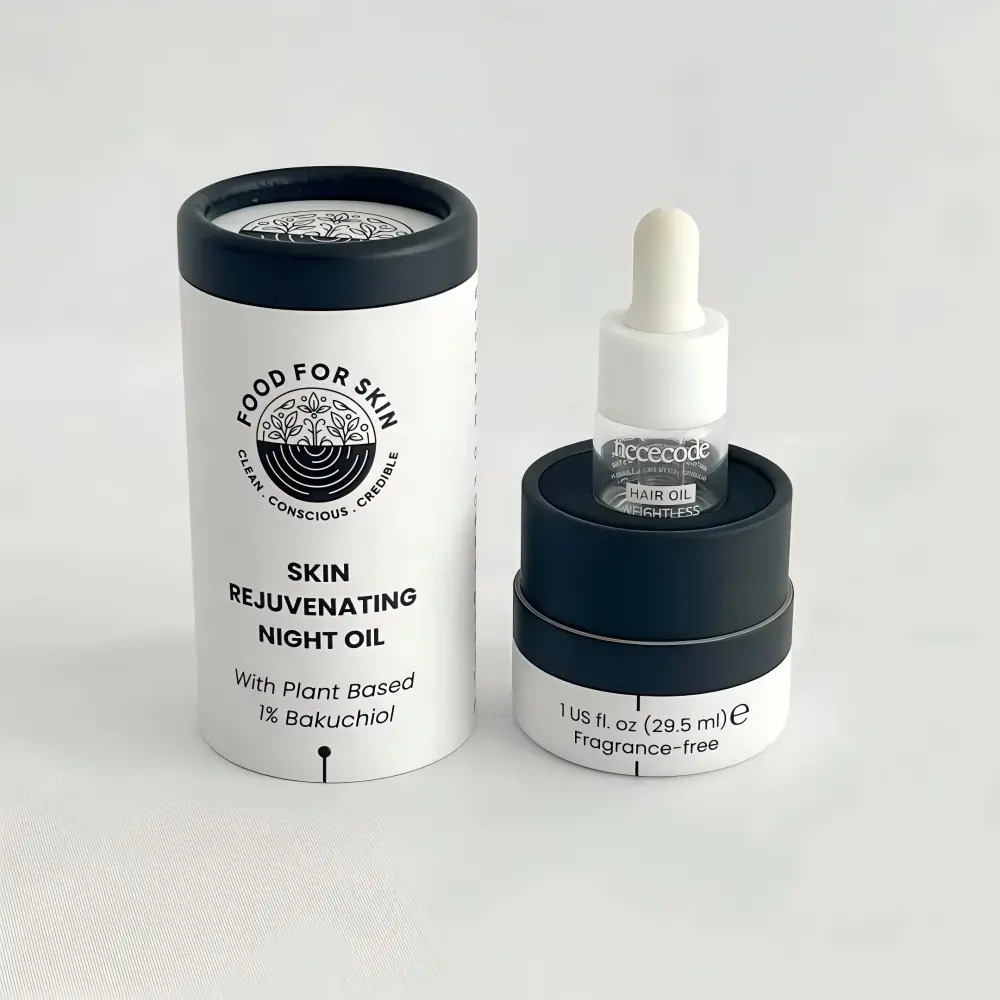 High Grade Sustainable Cardboard Tube Perfume & Essential Oil Bottle  Packaging with EVA Insert