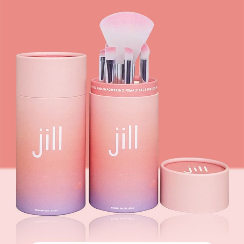 Eco Friendly Paper Tube Custom Cosmetics Container Makeup Brush & Sponge Cardboard Tubes