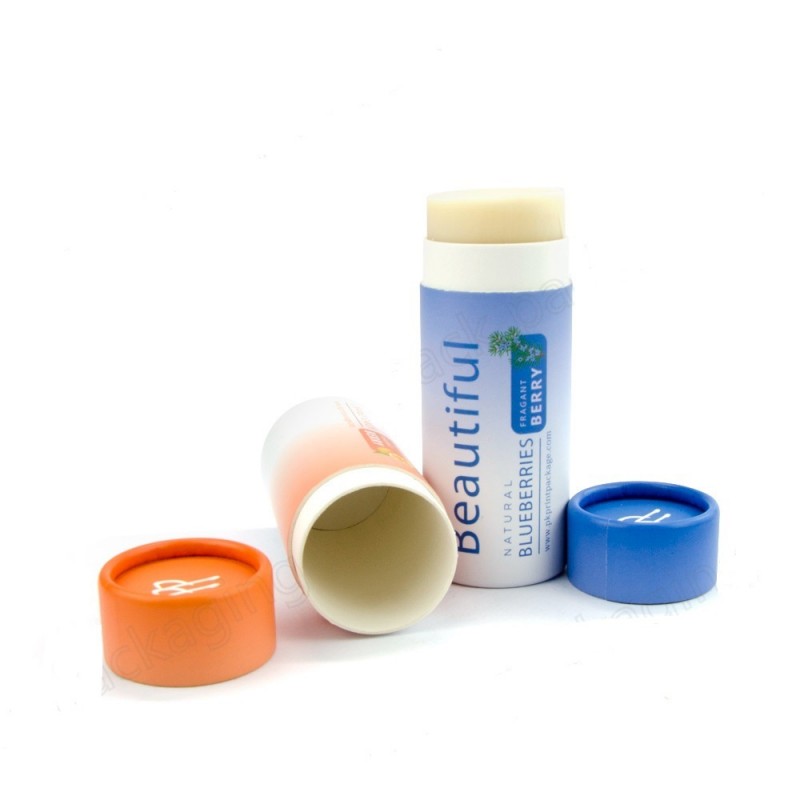 Biodegradable Cardboard Push Up Container Cosmetic Packaging With Printing for Deodorant Stick