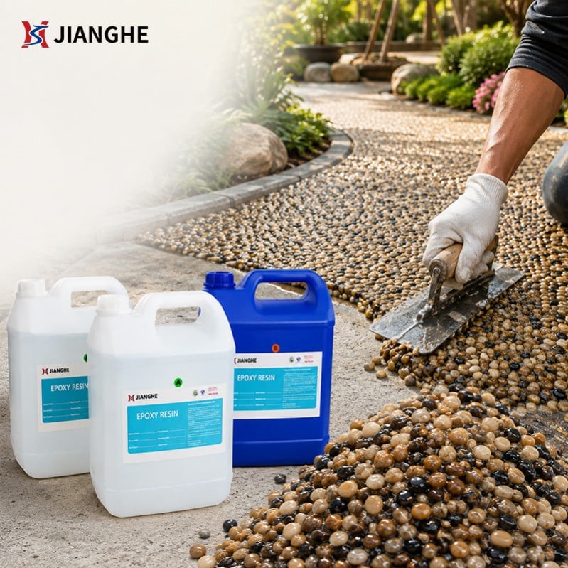 Clear Epoxy Resin for Gravel & Pebble Stone Flooring