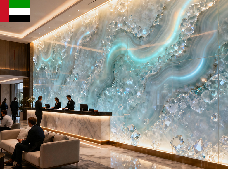 Tường Trang Trí Epoxy Không Gian Thương Mại (UAE)