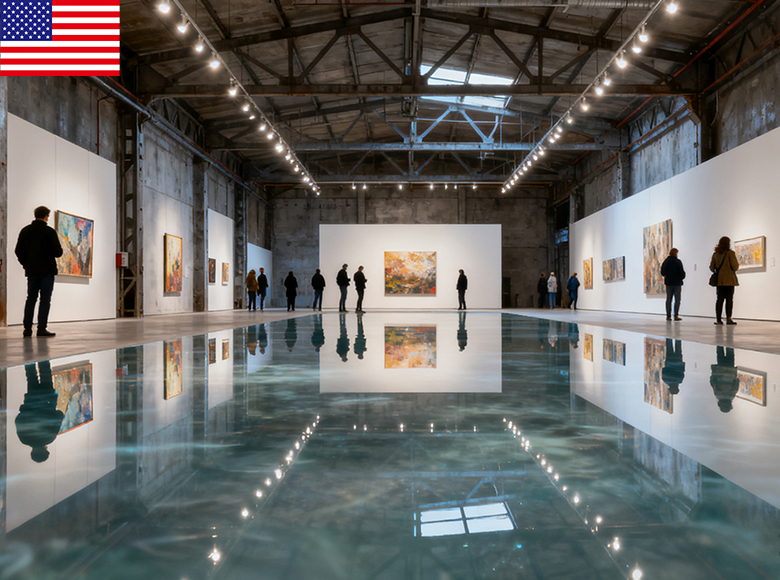 Sàn Epoxy Phòng Trưng Bày Nghệ Thuật (Hoa Kỳ)