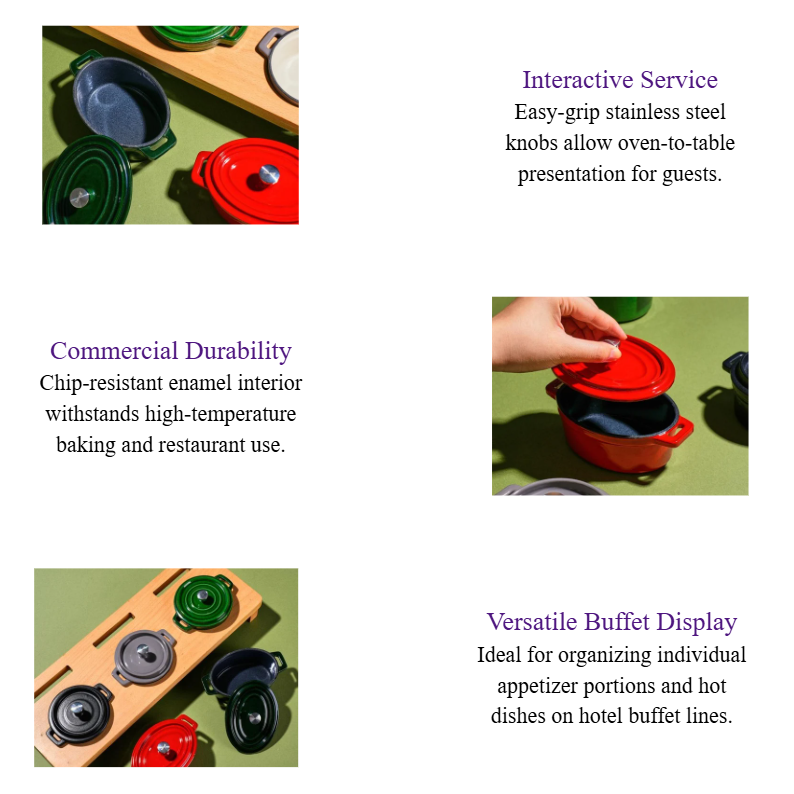 Mini Enamel Cast Iron Pots with Lids Commercial Individual Serving Dishes for Hotels & Restaurants.png