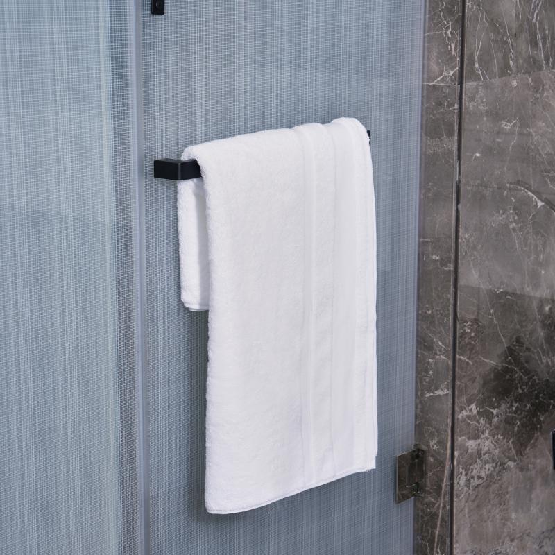 Hotel Luxury Towels 16S Spiral Cotton Bath Towel Sets with Platinum Satin Twill Border