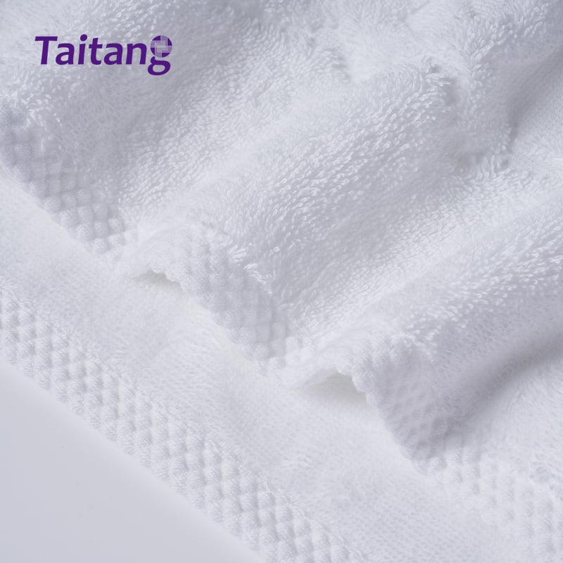 Luxury Jacquard Dobby Hotel Towel Set Wholesale 100% Cotton Hotel Bathroom Towels