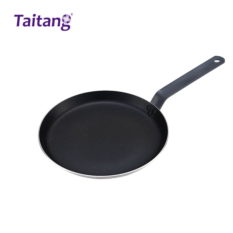 Commercial Non Stick Pan with Iron Handle Restaurant Frying Pans & Shallow Crepe Skillets for Hotel Kitchen Cookware