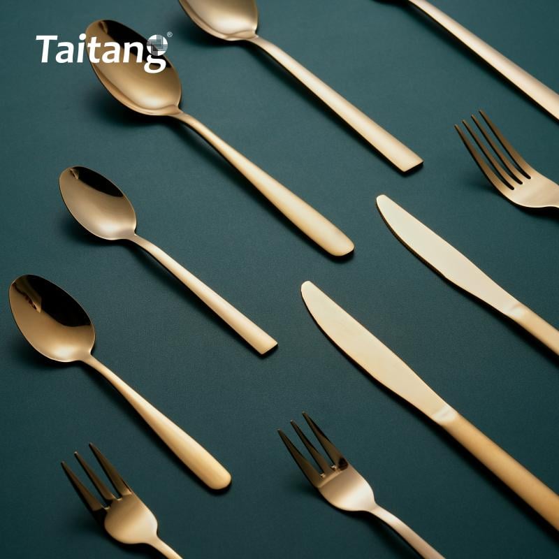Luxury Gold Restaurant Cutlery Set Premium Stainless Steel Flatware for 5-Star Hotel & Fine Dining Banquets