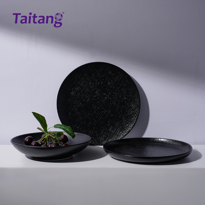 Textured Porcelain Dinnerware Collections Luxury Ceramic Dinnerware Set for 5-Star Hotels & Restaurants