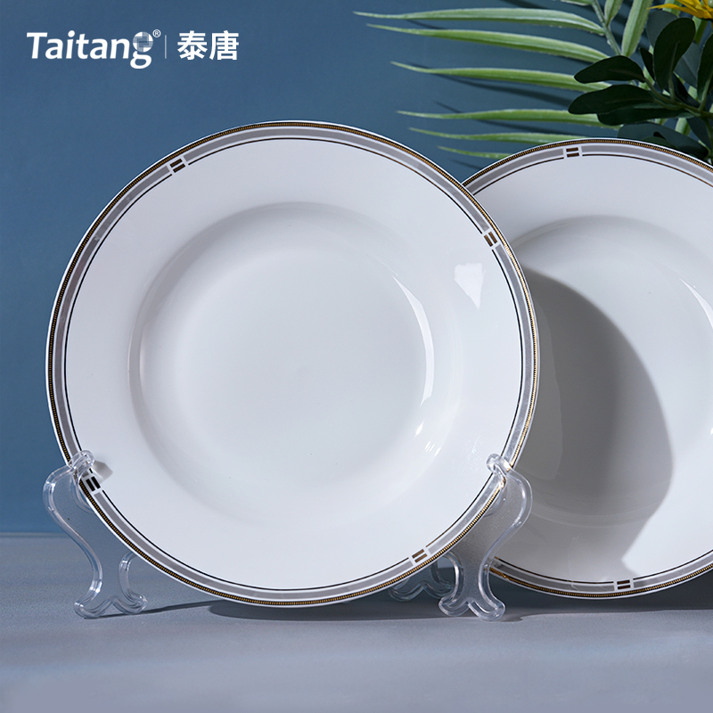 Flowing Elegance Bone China Dinner Set Fine Bone China Dishes with Gold Trim for Wedding Events & Fine Dining