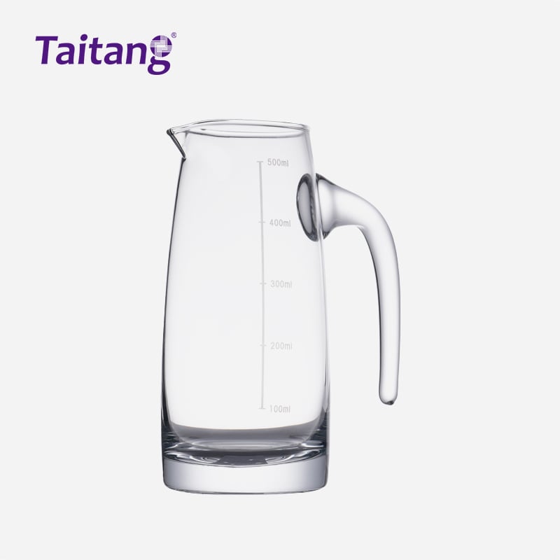 Commercial 500ml Graduated Glass Water Decanter Glass Carafe for Hotels & Restaurants