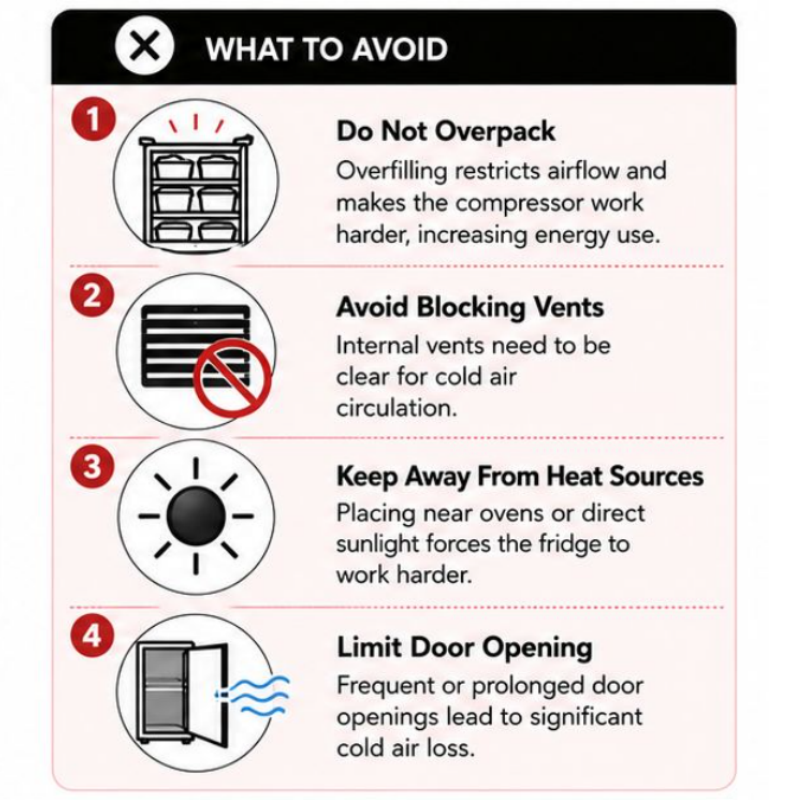 Infographic highlighting operational mistakes to avoid in hotel guest room minibar maintenance and care.png