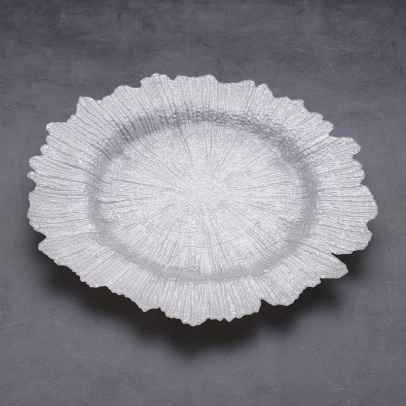 Lukse Glas-eteplate in groot hoeveelhede, elegante goudrand- en kraleversierde bruilof-laaiplekte vir hotelle en kateringsdienste