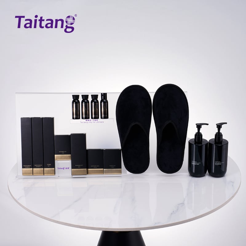 Taitang Luxury Black & Gold Series Premium Hotel Amenities Set & Bulk Toiletries