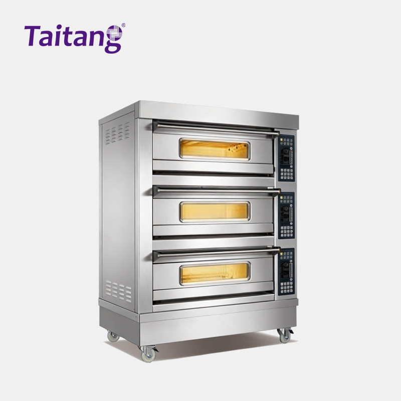 Commercial Deck Oven with Steam & Spray System Industrial Electric & Gas Bakery Oven for Hotels and Restaurants
