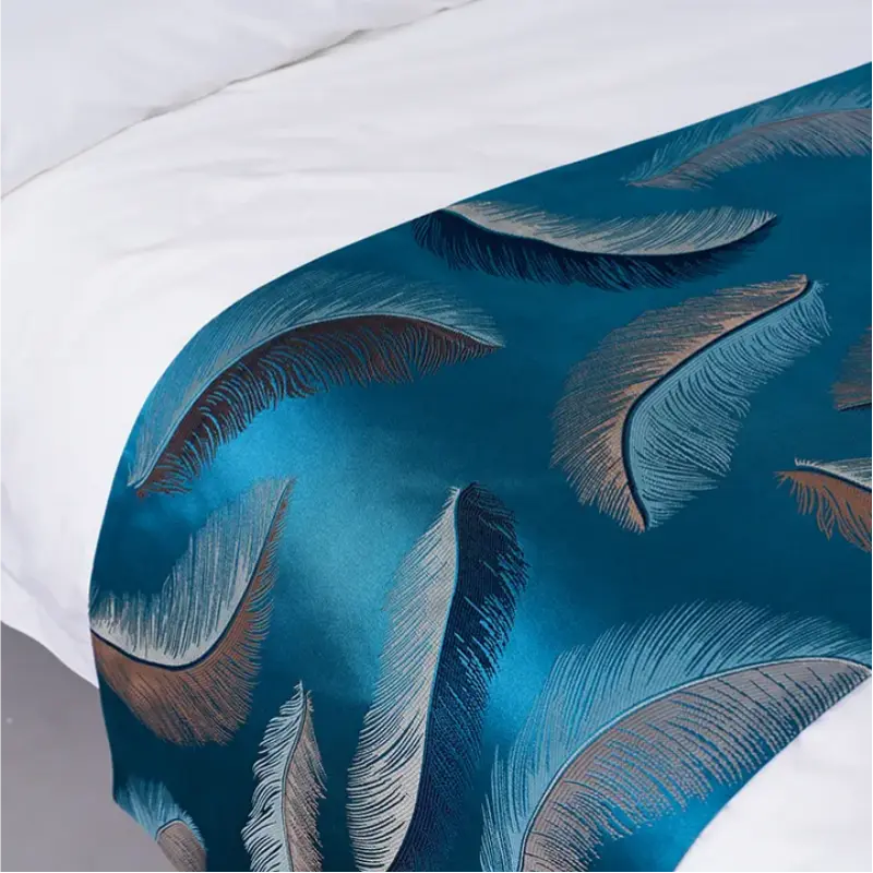 5. Close-Up of Blue Feather Patterned Bed Runner(b7514ea2ba).webp