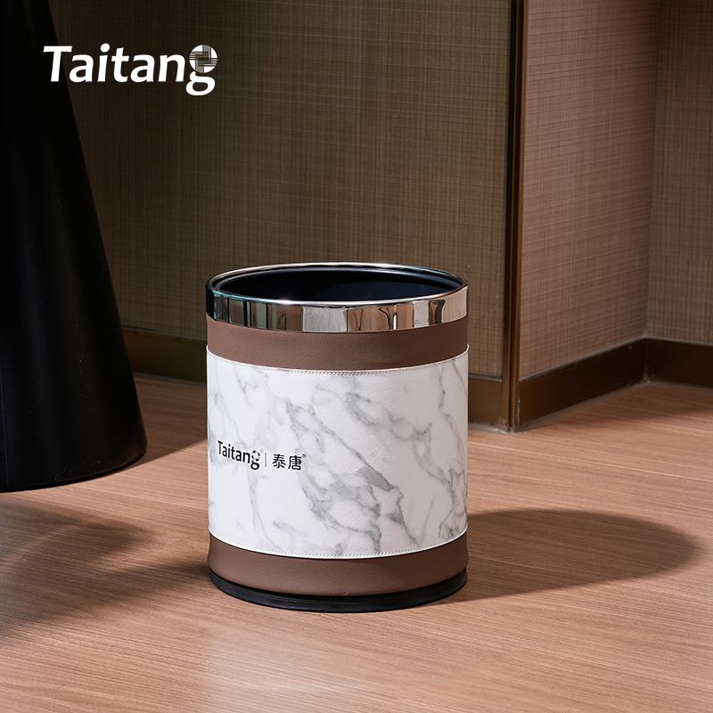 Set di accessori in ecopelle per camera d'albergo e bagno, forniture personalizzate per strutture ricettive e vassoi per amenity, vendita all'ingrosso